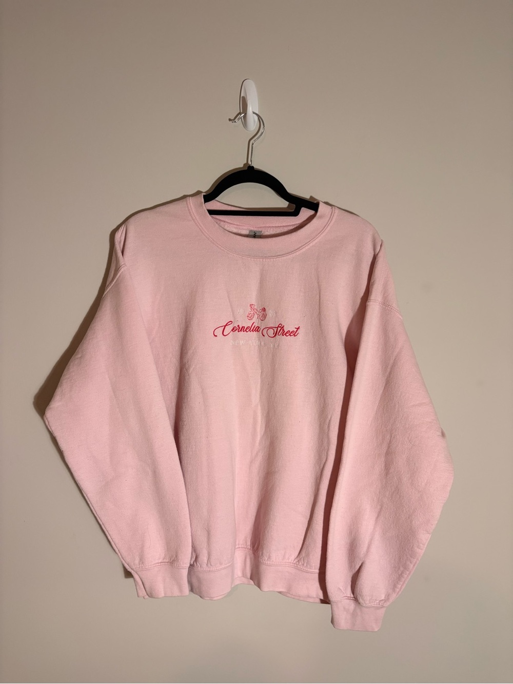 TS inspired Pink Cornelia Street Crewneck Sweater